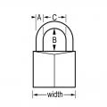 Master Lock 0150BOX-1K062 - 50mm Keyed Alike Diamond Brass Padlock KA 1K062